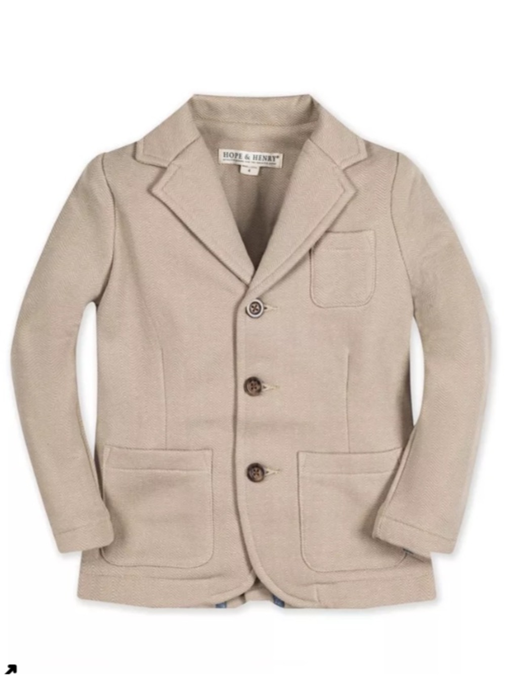 Hope and Henry Boys Fleece Suit Blazer size 8